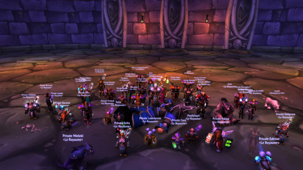 La guilde devant Gothik le Moissonneur vaincu